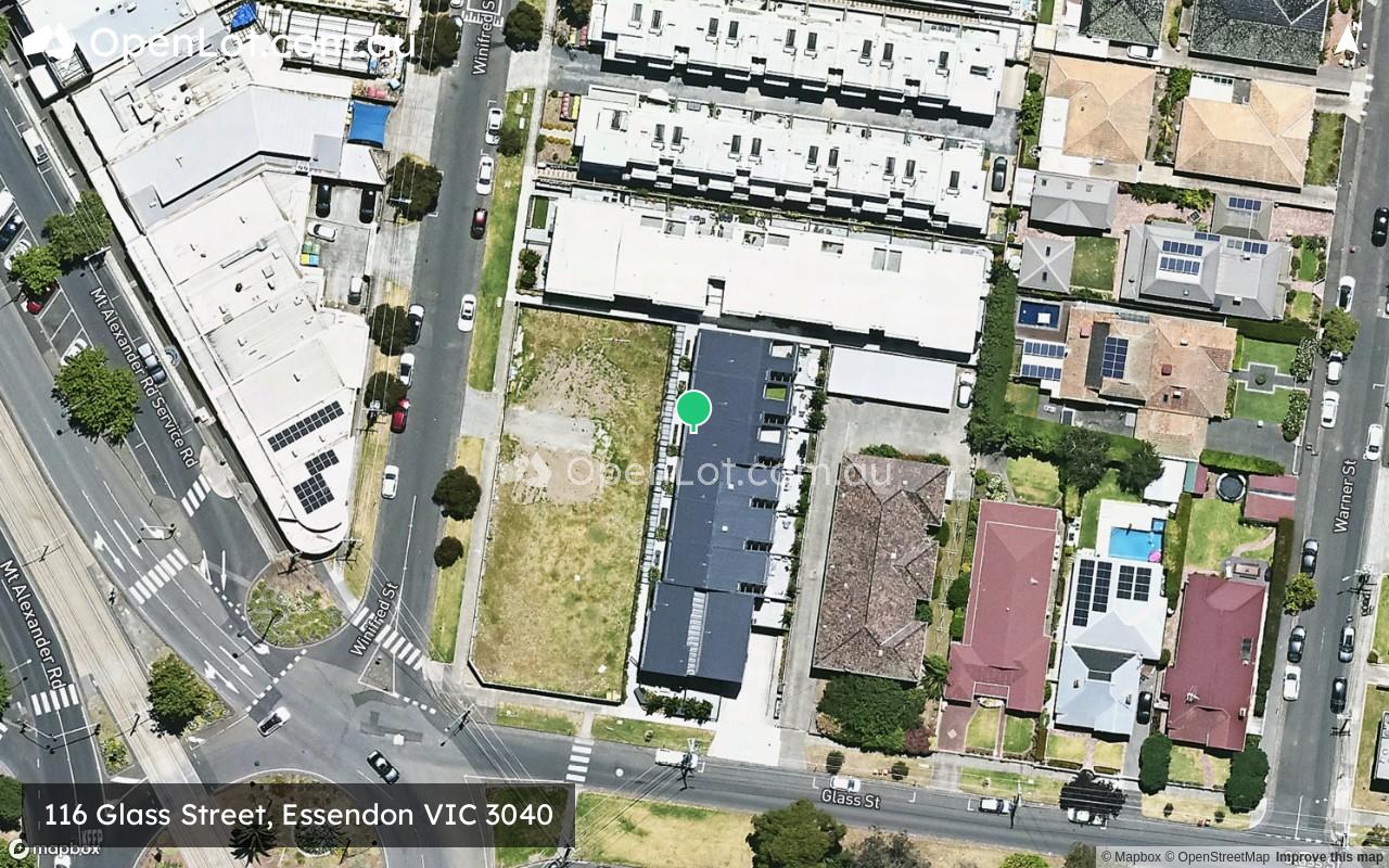 Satellite image for 116 Glass Street, Essendon VIC 3040