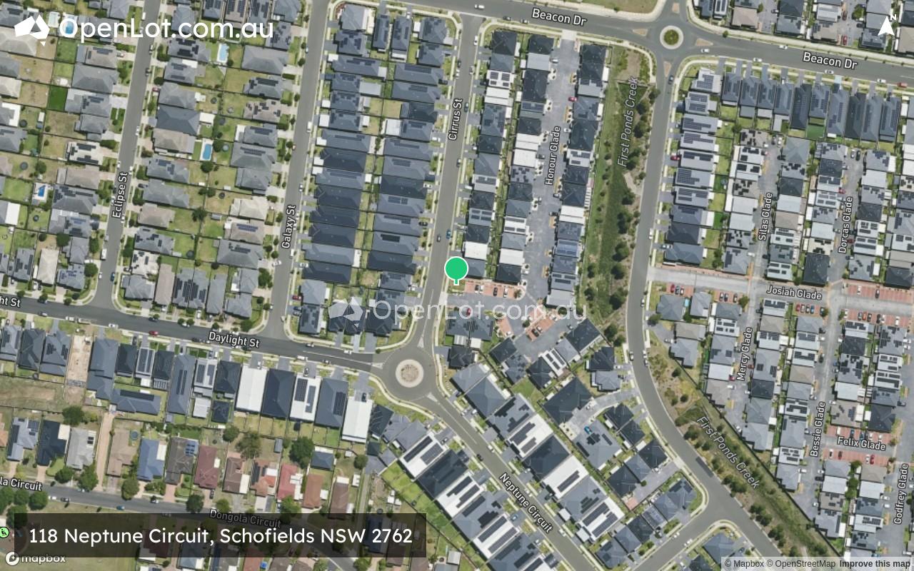 Satellite image for 118 Neptune Circuit, Schofields NSW 2762