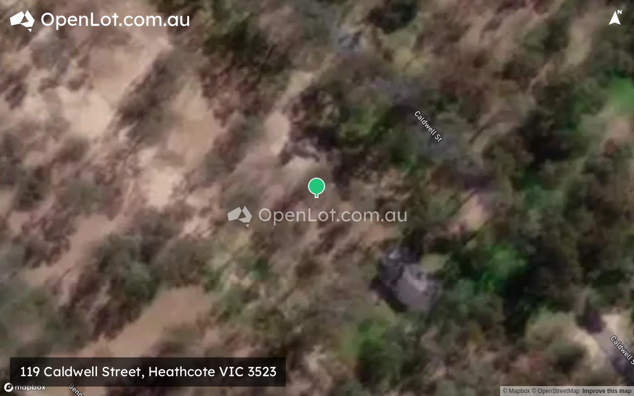 Satellite image for 119 Caldwell Street, Heathcote VIC 3523