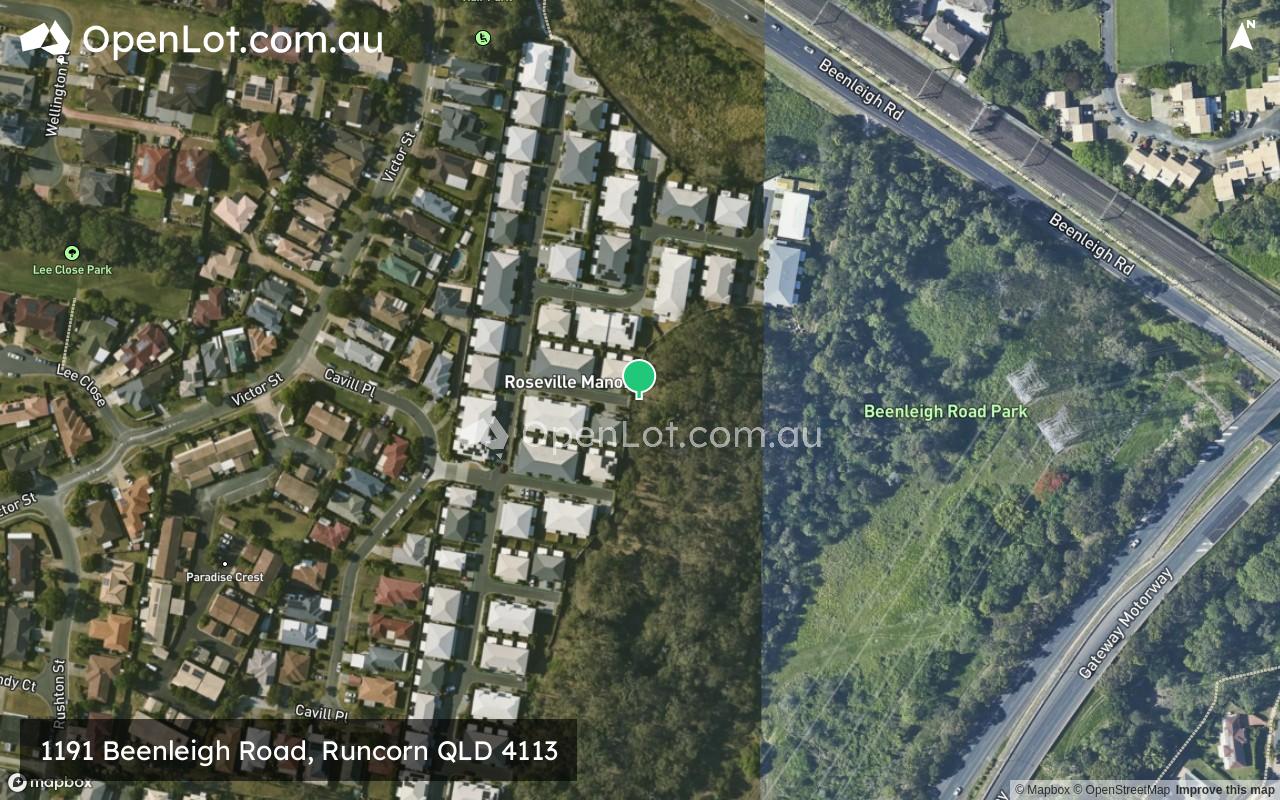 Satellite image for 1191 Beenleigh Road, Runcorn QLD 4113