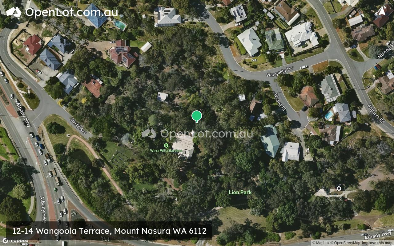 Satellite image for 12-14 Wangoola Terrace, Mount Nasura WA 6112
