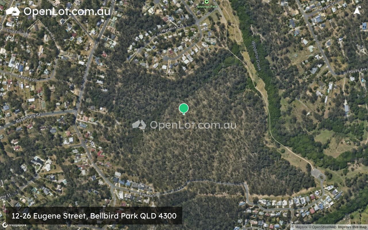 Satellite image for 12-26 Eugene Street, Bellbird Park QLD 4300