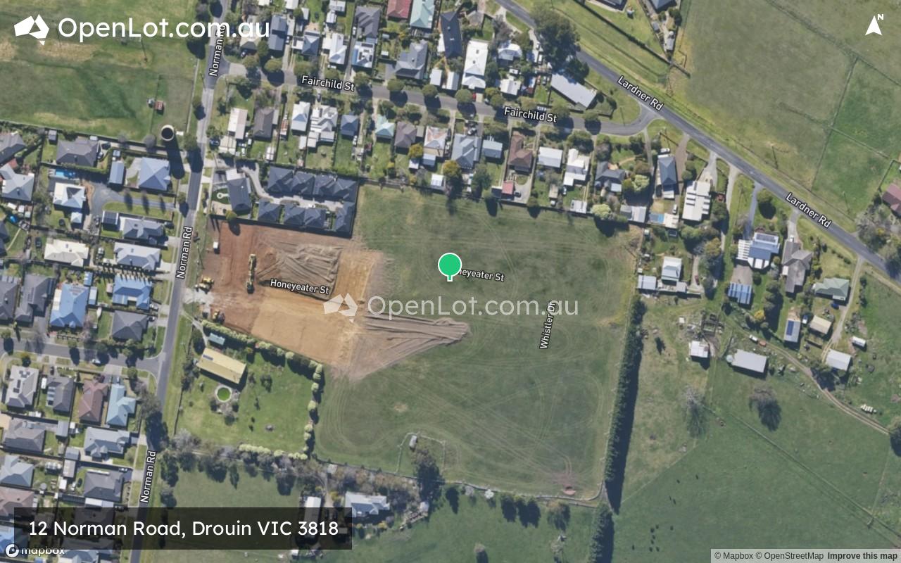 Satellite image for 12 Norman Road, Drouin VIC 3818