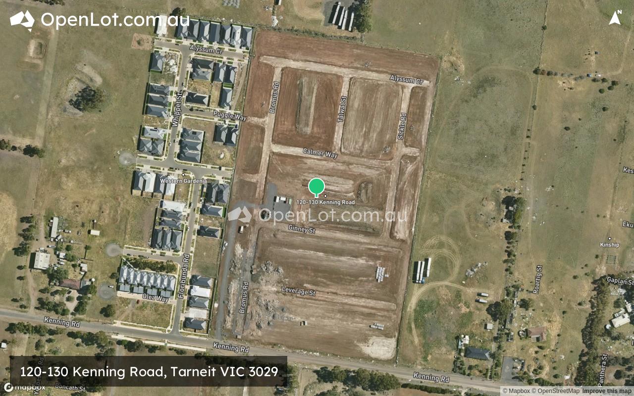 Satellite image for 120-130 Kenning Road, Tarneit VIC 3029