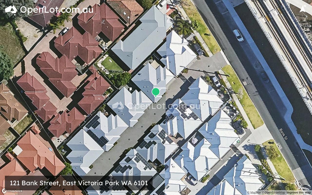 Satellite image for 121 Bank Street, East Victoria Park WA 6101