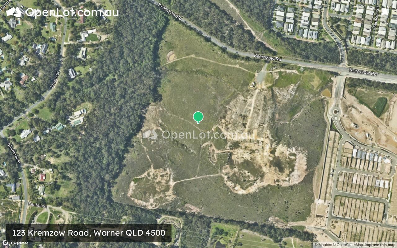 Satellite image for 123 Kremzow Road, Warner QLD 4500