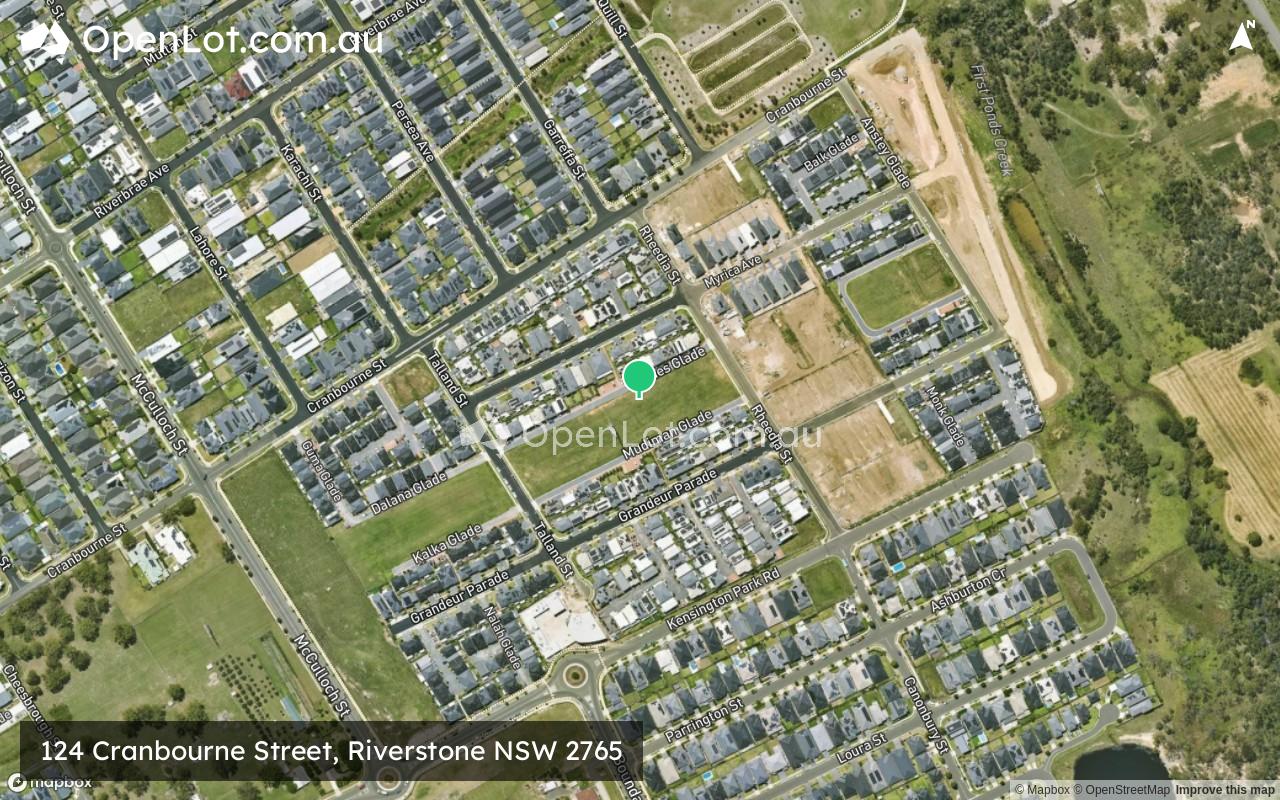 Satellite image for 124 Cranbourne Street, Riverstone NSW 2765
