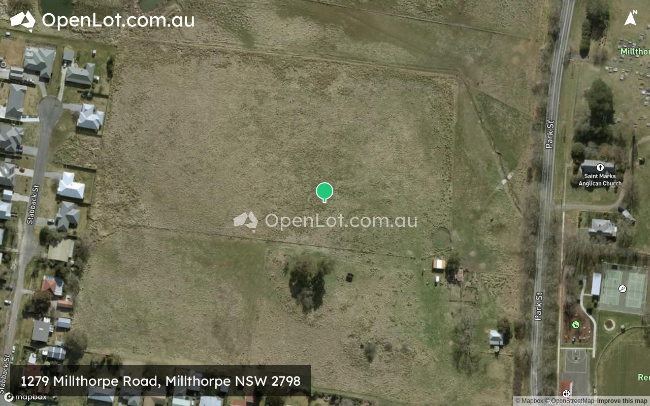 Satellite image for 1279 Millthorpe Road, Millthorpe NSW 2798