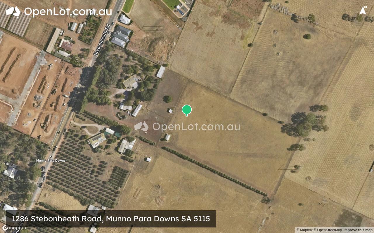 Satellite image for 1286 Stebonheath Road, Munno Para Downs SA 5115