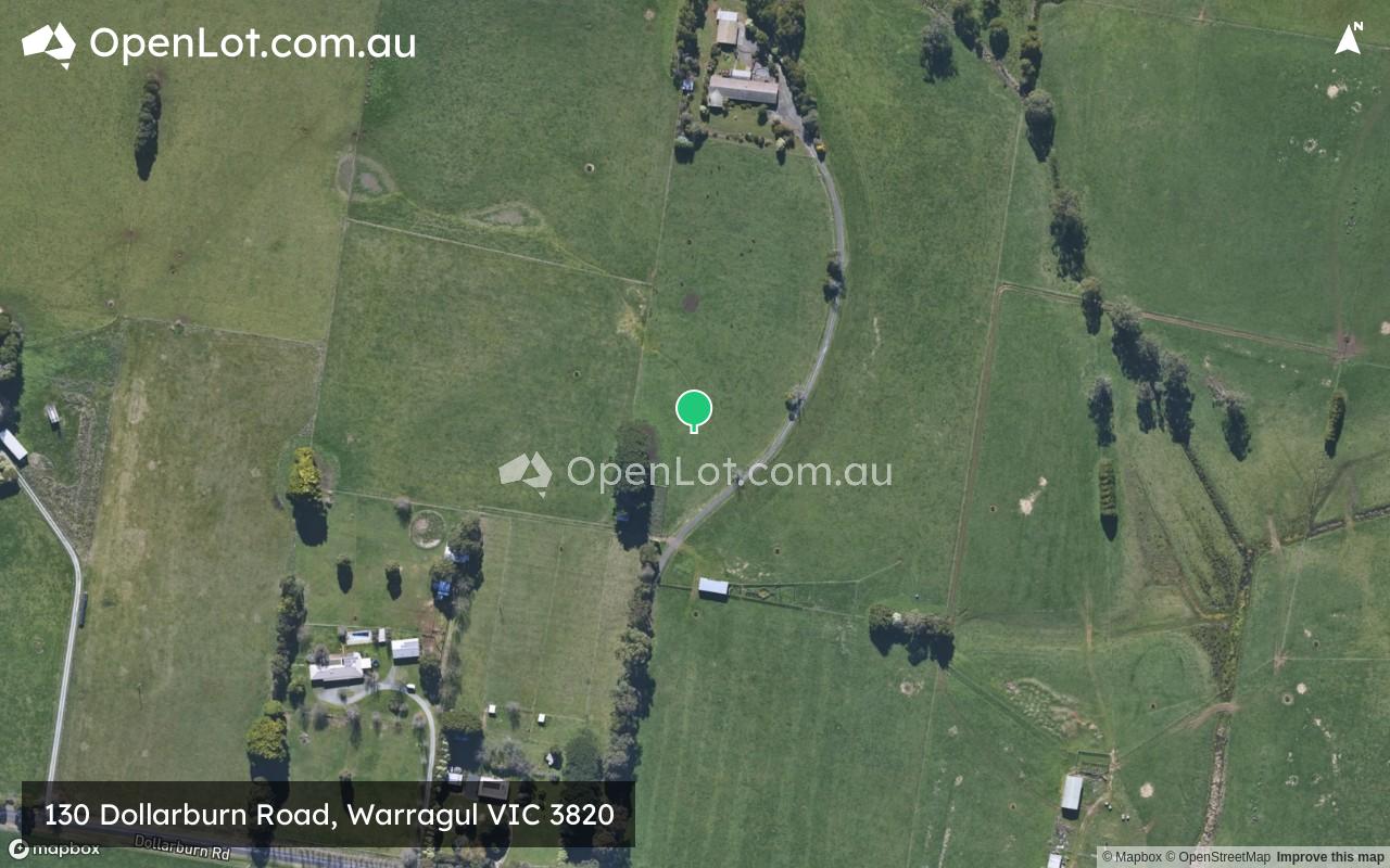 Satellite image for 130 Dollarburn Road, Warragul VIC 3820