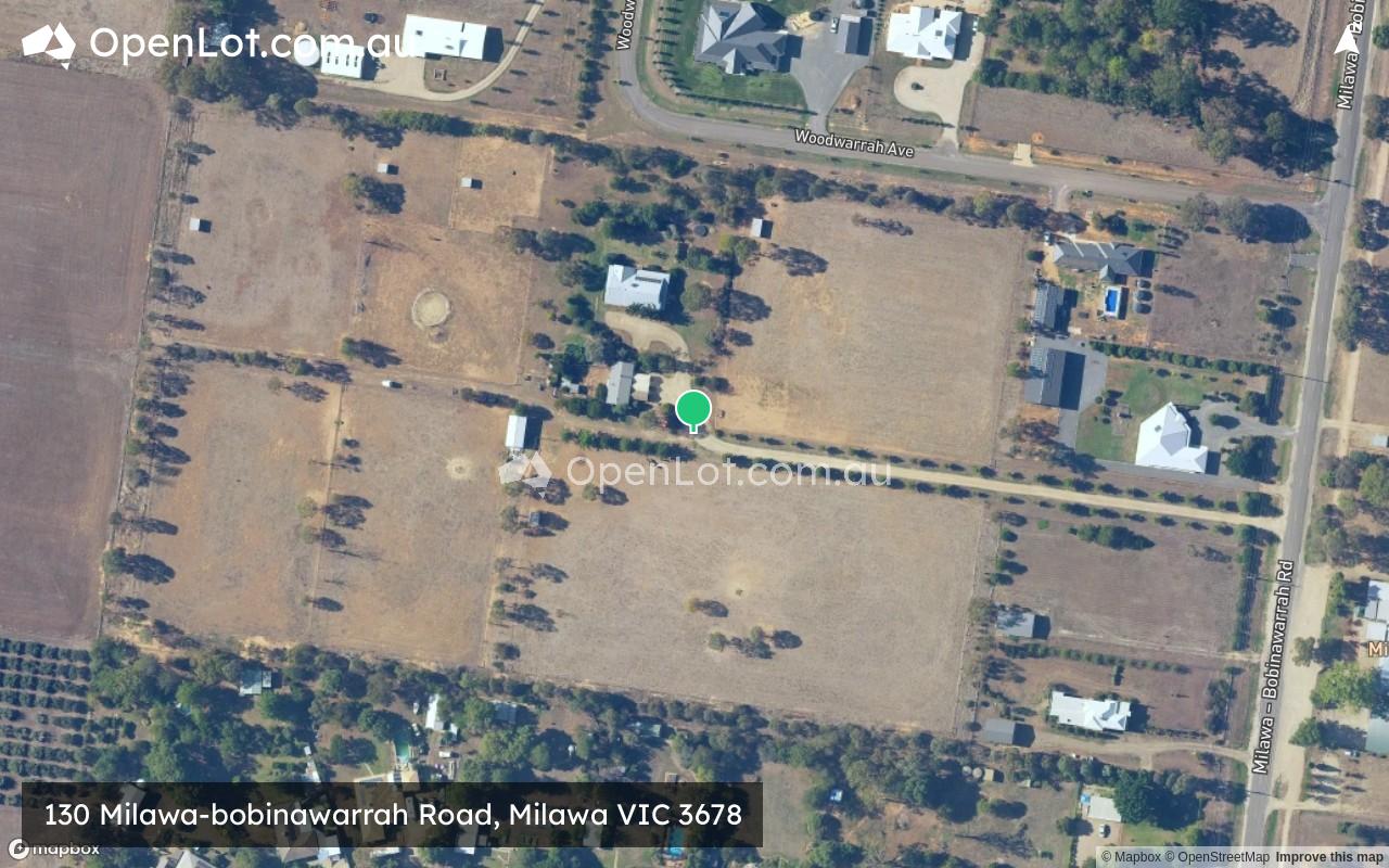 Satellite image for 130 Milawa-bobinawarrah Road, Milawa VIC 3678