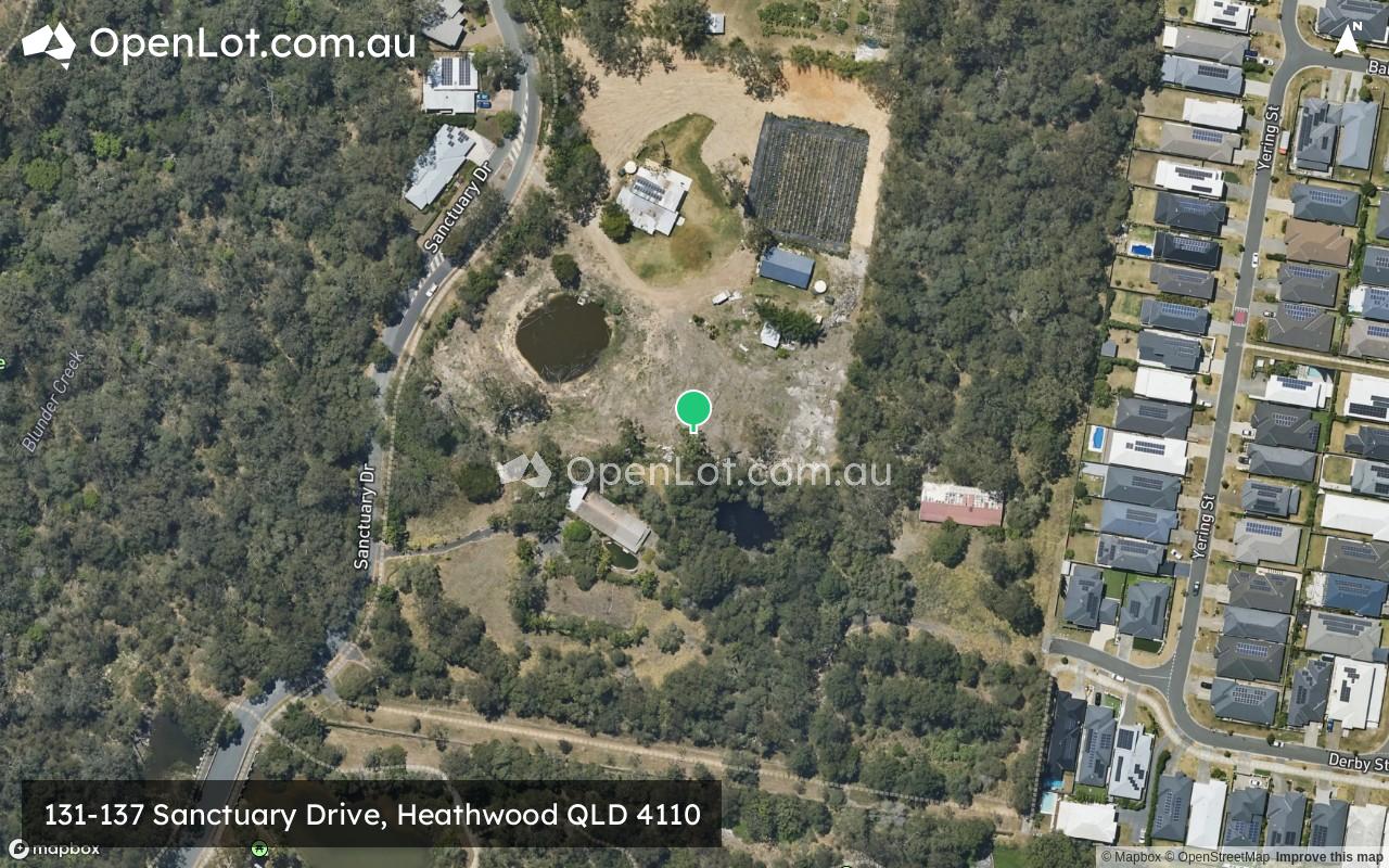 Satellite image for 131-137 Sanctuary Drive, Heathwood QLD 4110