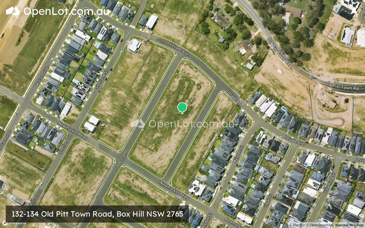Satellite image for 132-134 Old Pitt Town Road, Box Hill NSW 2765