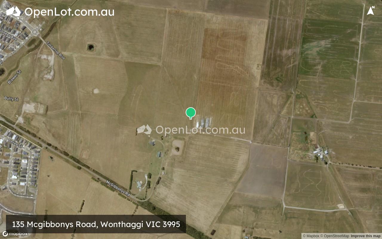 Satellite image for 135 Mcgibbonys Road, Wonthaggi VIC 3995