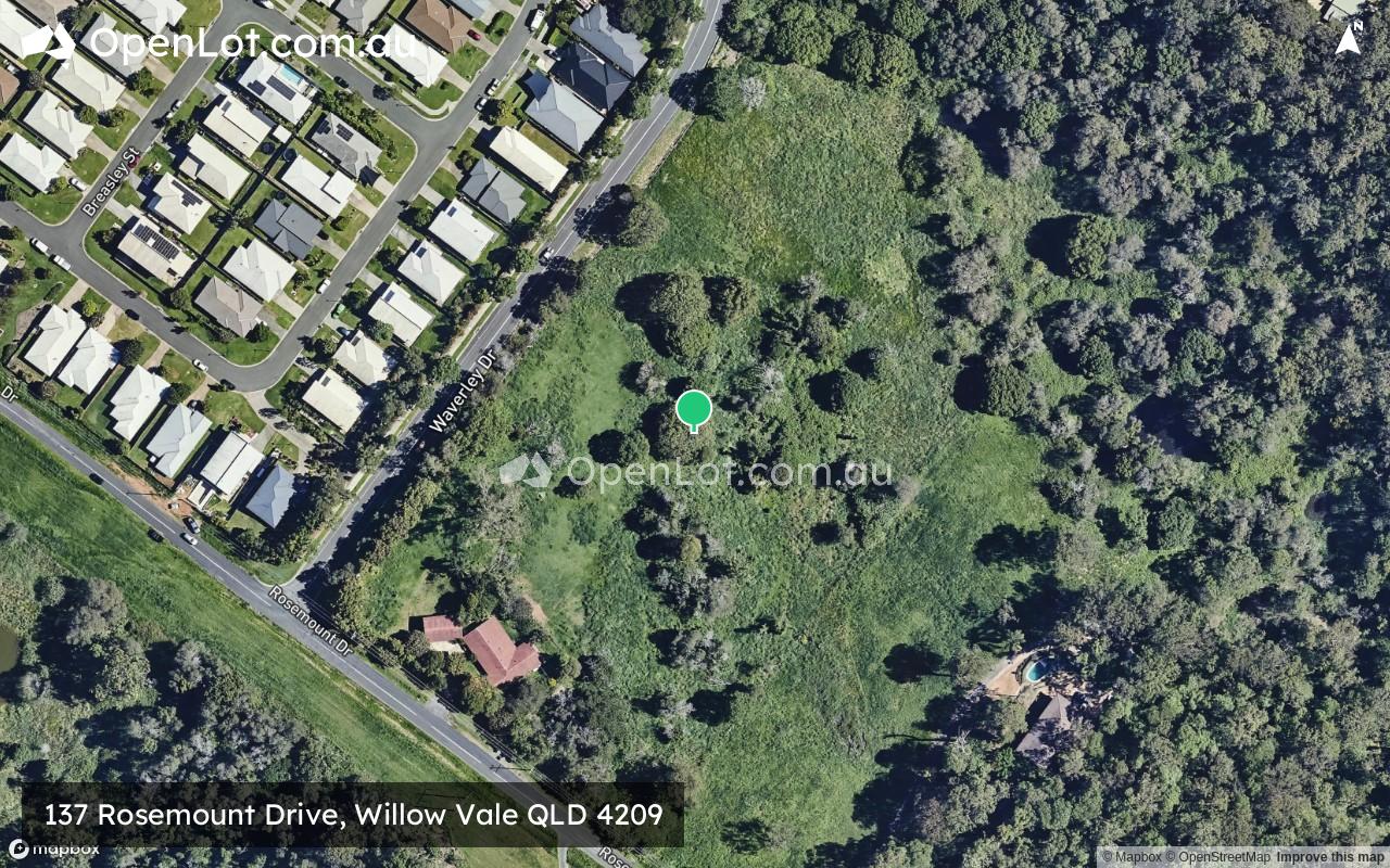 Satellite image for 137 Rosemount Drive, Willow Vale QLD 4209