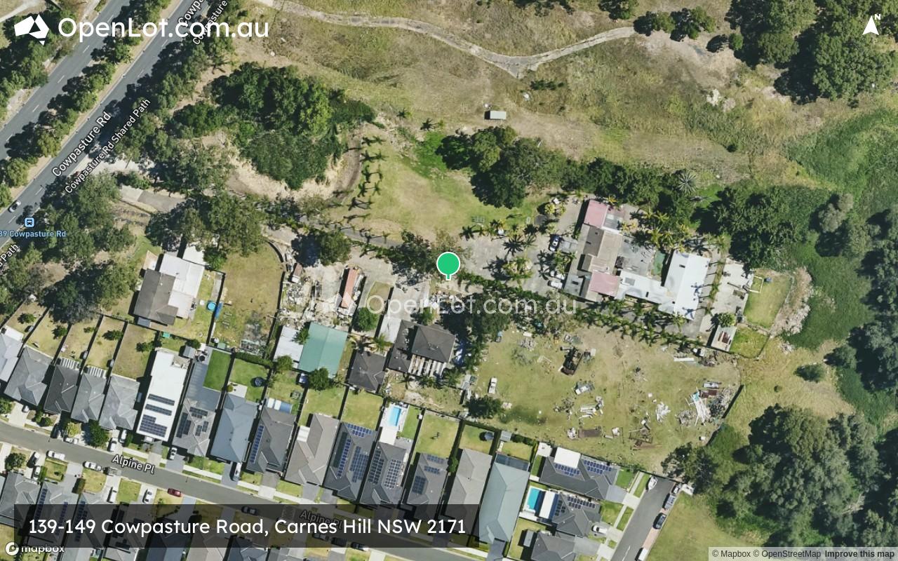 Satellite image for 139-149 Cowpasture Road, Carnes Hill NSW 2171