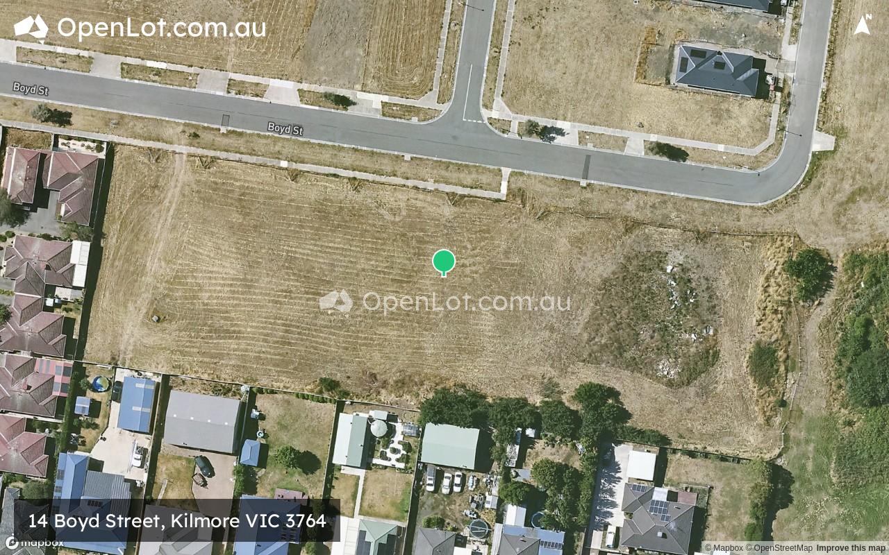 Satellite image for 14 Boyd Street, Kilmore VIC 3764