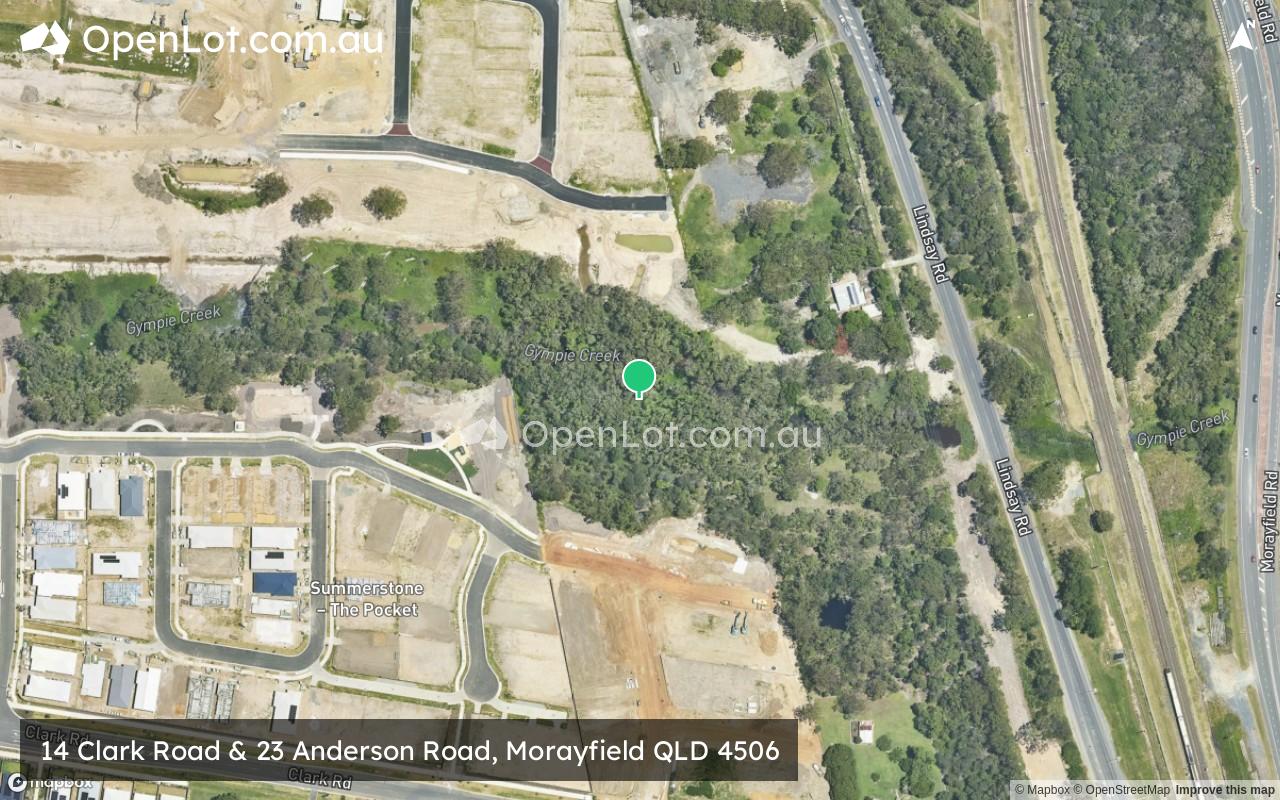 Satellite image for 14 Clark Road & 23 Anderson Road, Morayfield QLD 4506