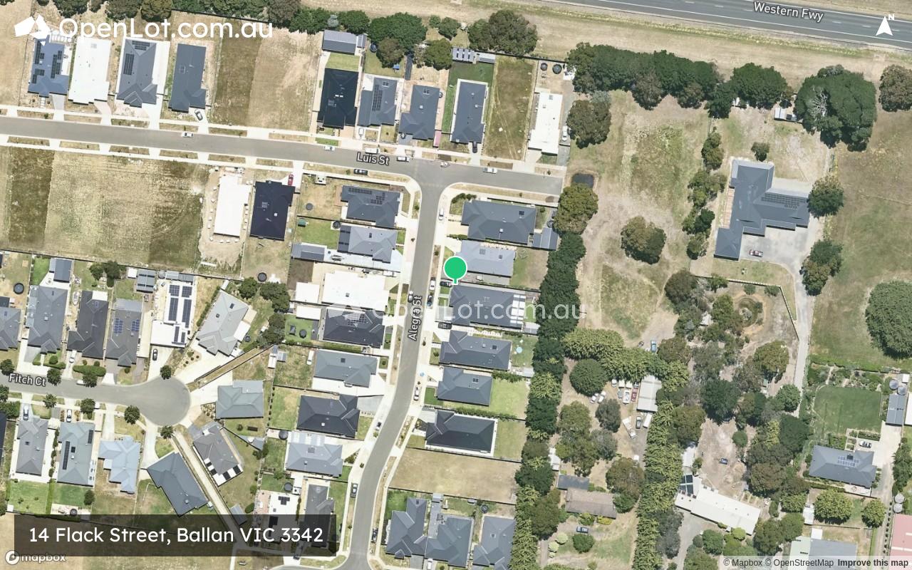 Satellite image for 14 Flack Street, Ballan VIC 3342