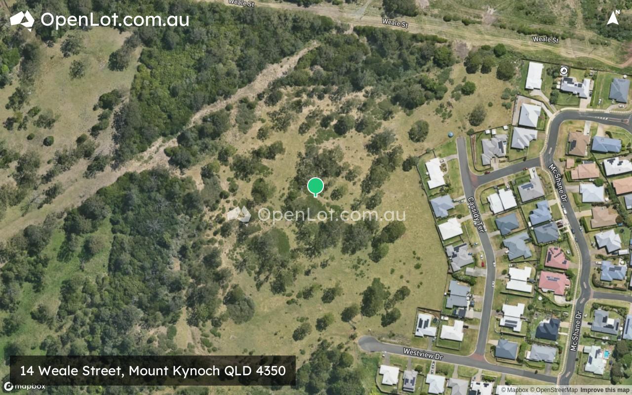 Satellite image for 14 Weale Street, Mount Kynoch QLD 4350