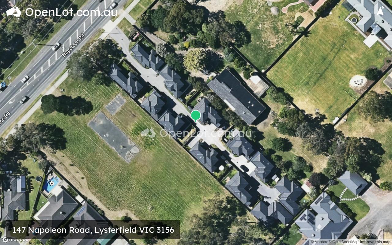 Satellite image for 147 Napoleon Road, Lysterfield VIC 3156