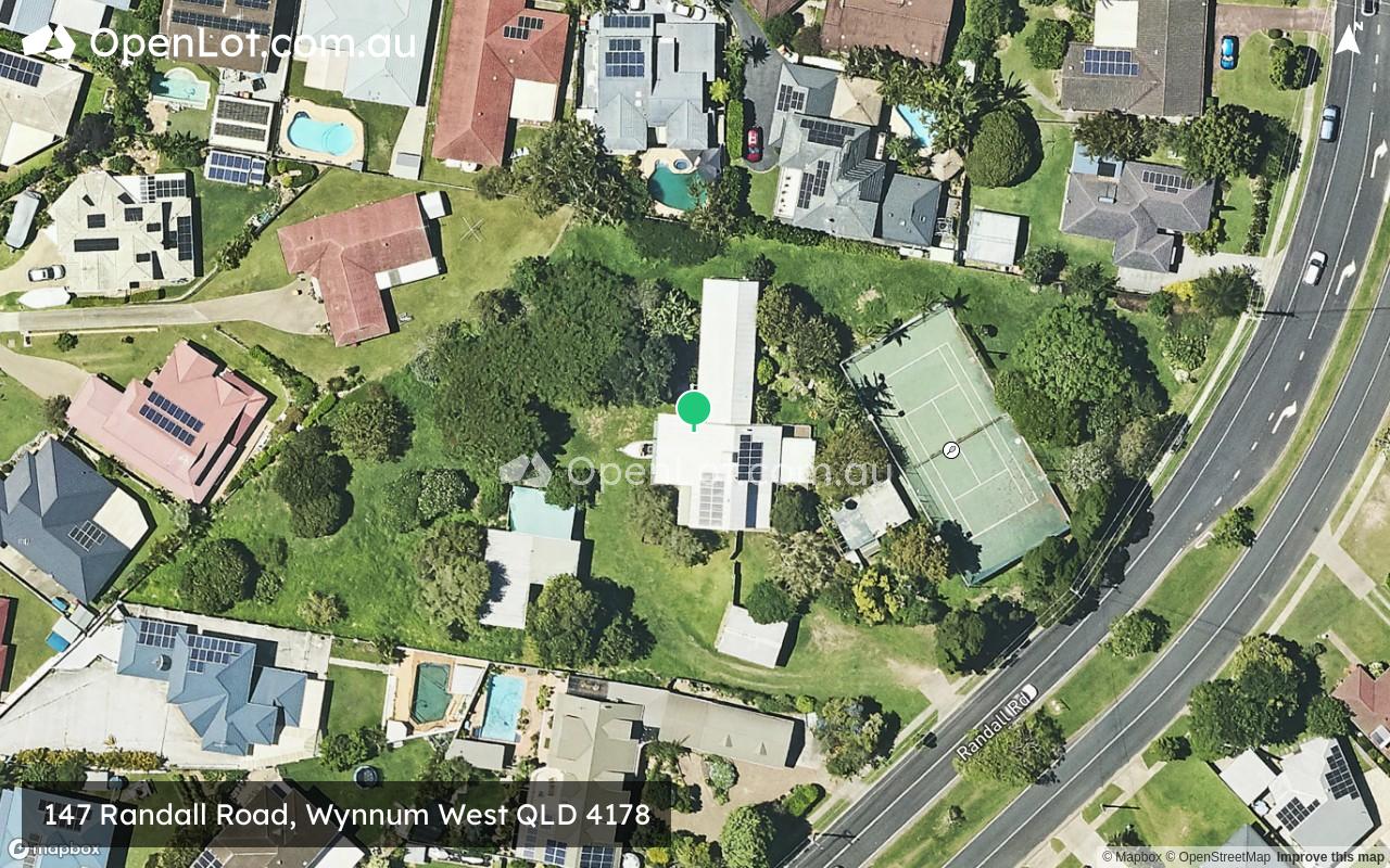 Satellite image for 147 Randall Road, Wynnum West QLD 4178