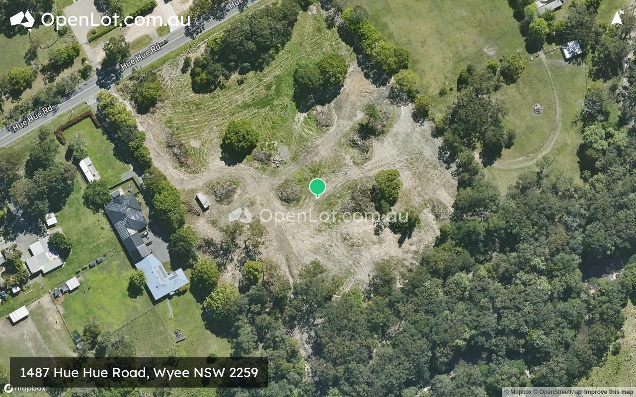 Satellite image for 1487 Hue Hue Road, Wyee NSW 2259