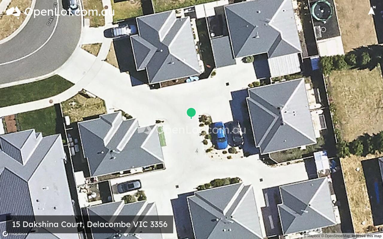 Satellite image for 15 Dakshina Court, Delacombe VIC 3356