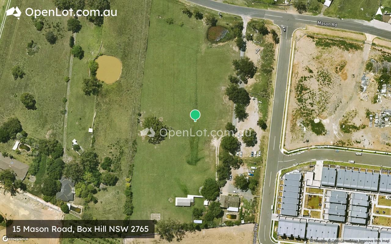 Satellite image for 15 Mason Road, Box Hill NSW 2765