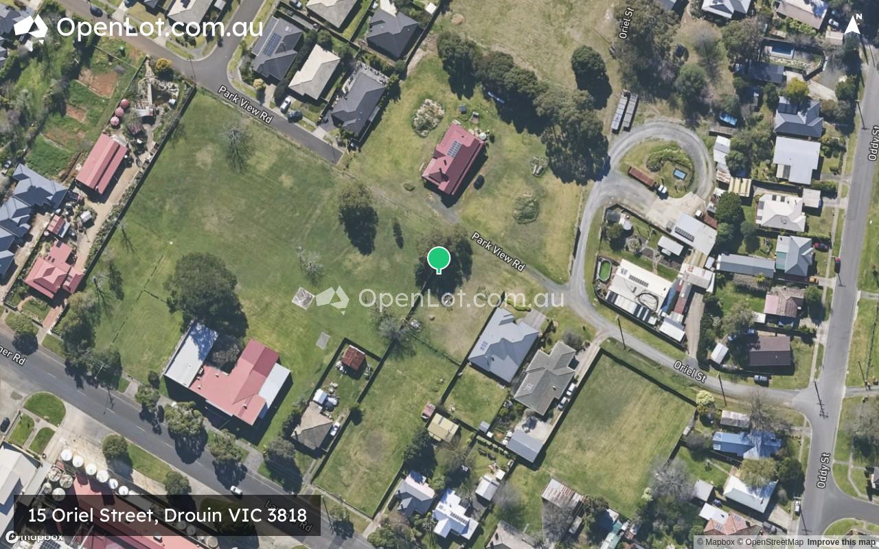 Satellite image for 15 Oriel Street, Drouin VIC 3818