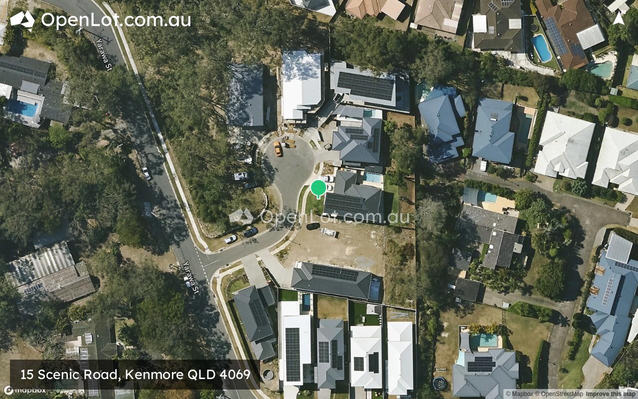 Satellite image for 15 Scenic Road, Kenmore QLD 4069