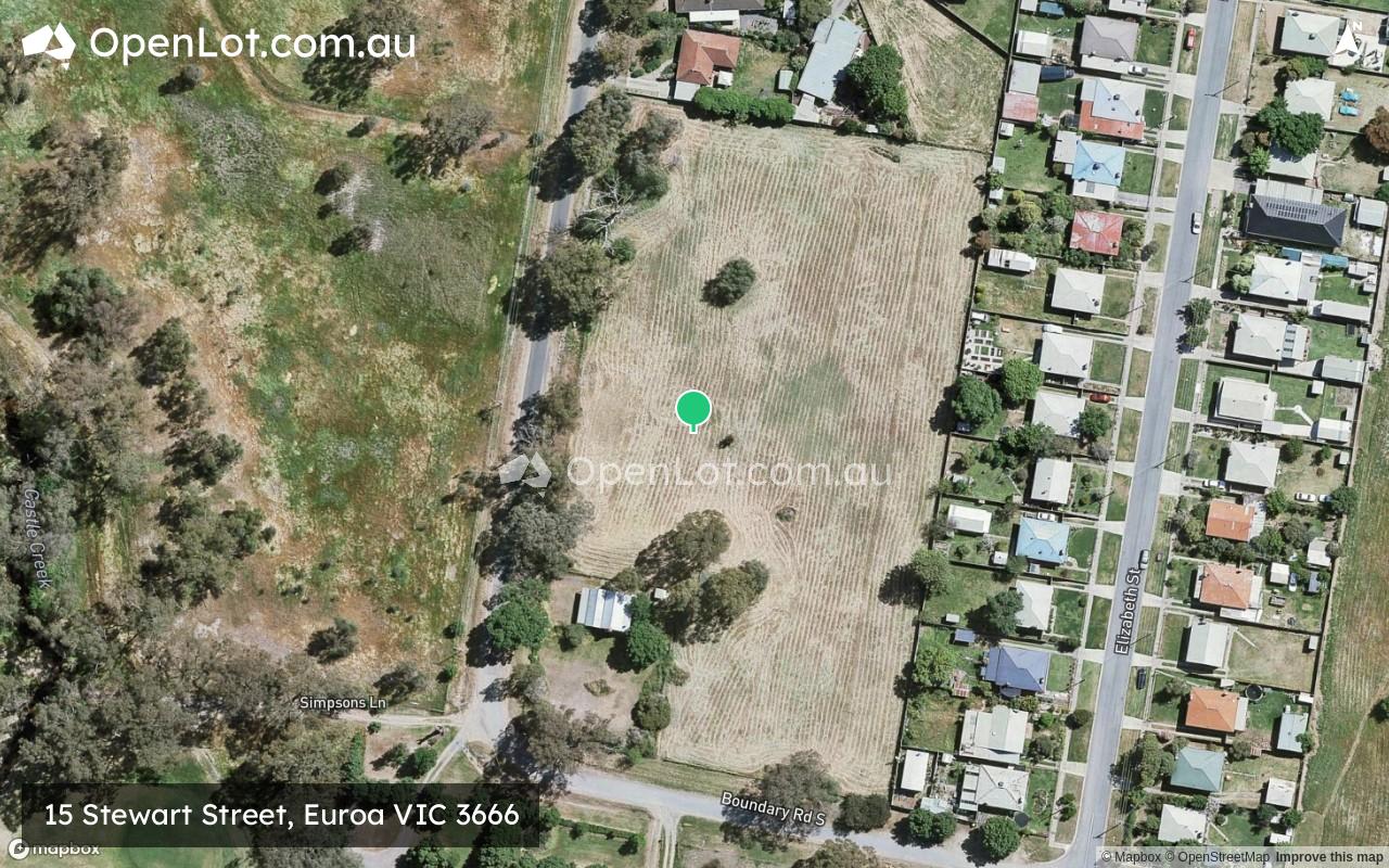 Satellite image for 15 Stewart Street, Euroa VIC 3666