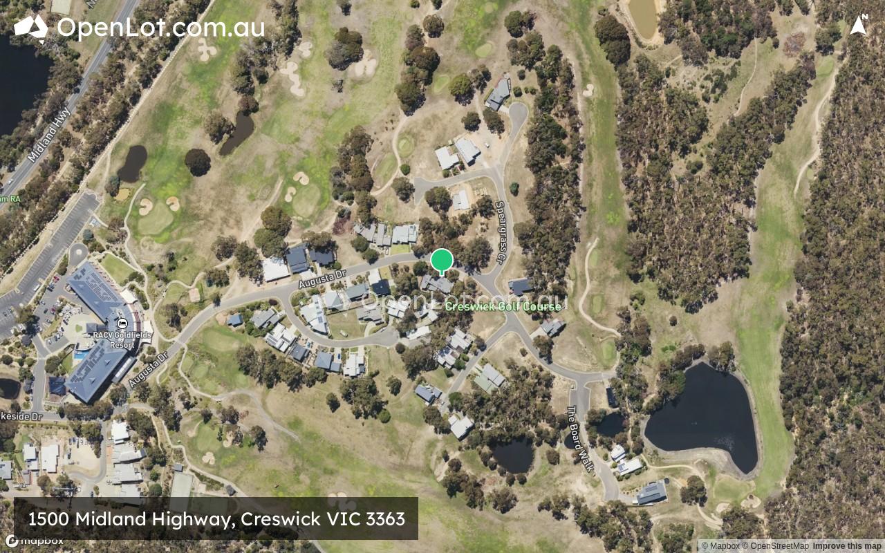 Satellite image for 1500 Midland Highway, Creswick VIC 3363