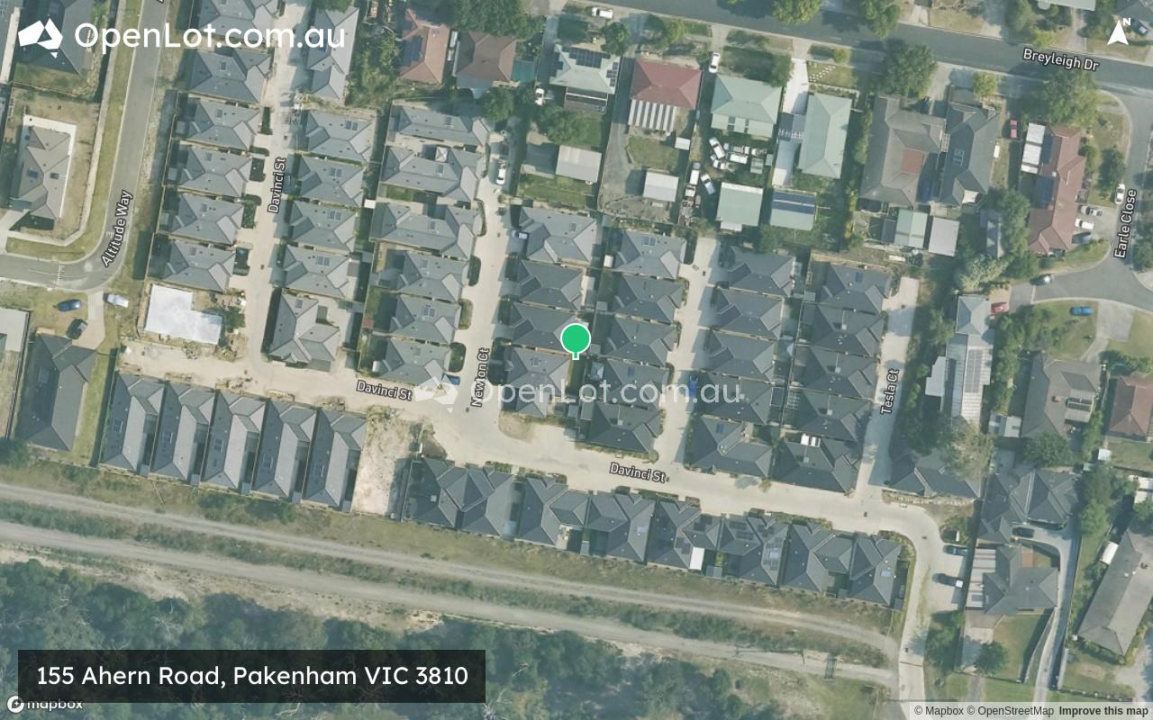 Satellite image for 155 Ahern Road, Pakenham VIC 3810