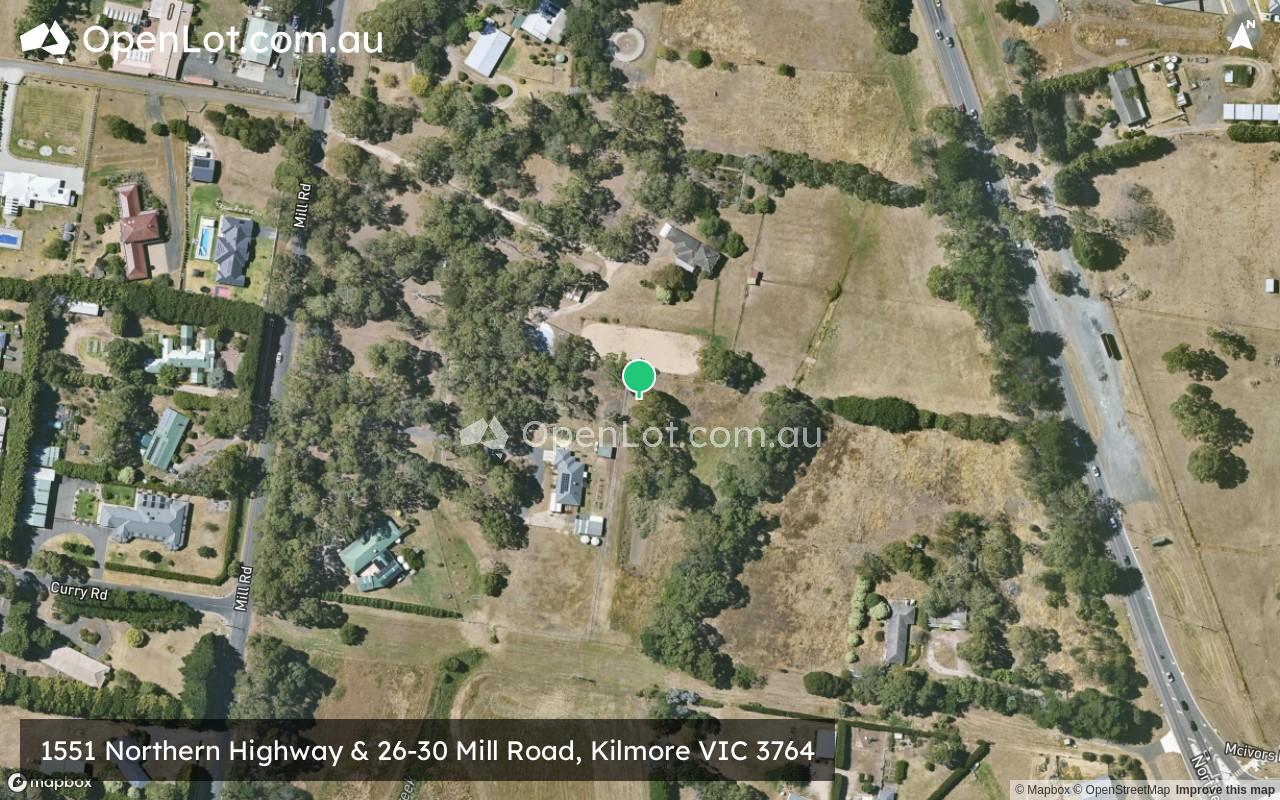 Satellite image for 1551 Northern Highway & 26-30 Mill Road, Kilmore VIC 3764