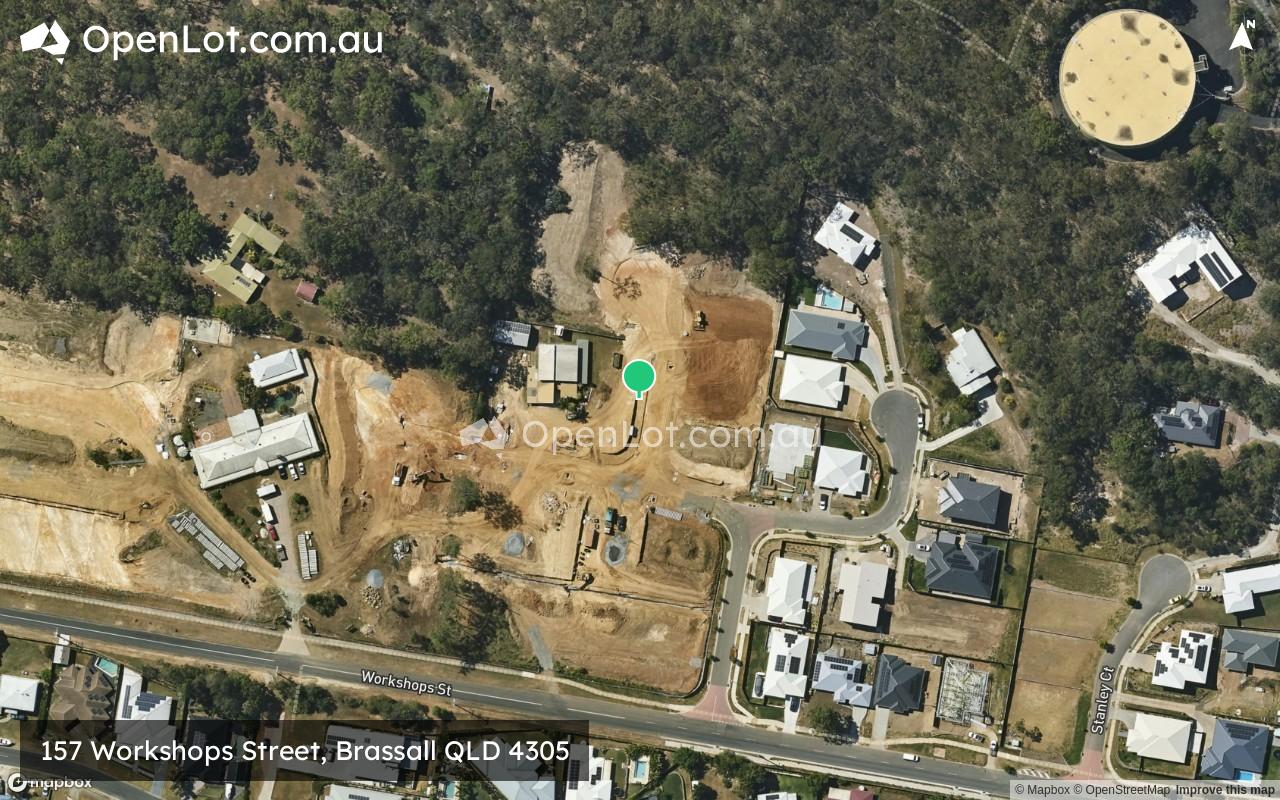 Satellite image for 157 Workshops Street, Brassall QLD 4305
