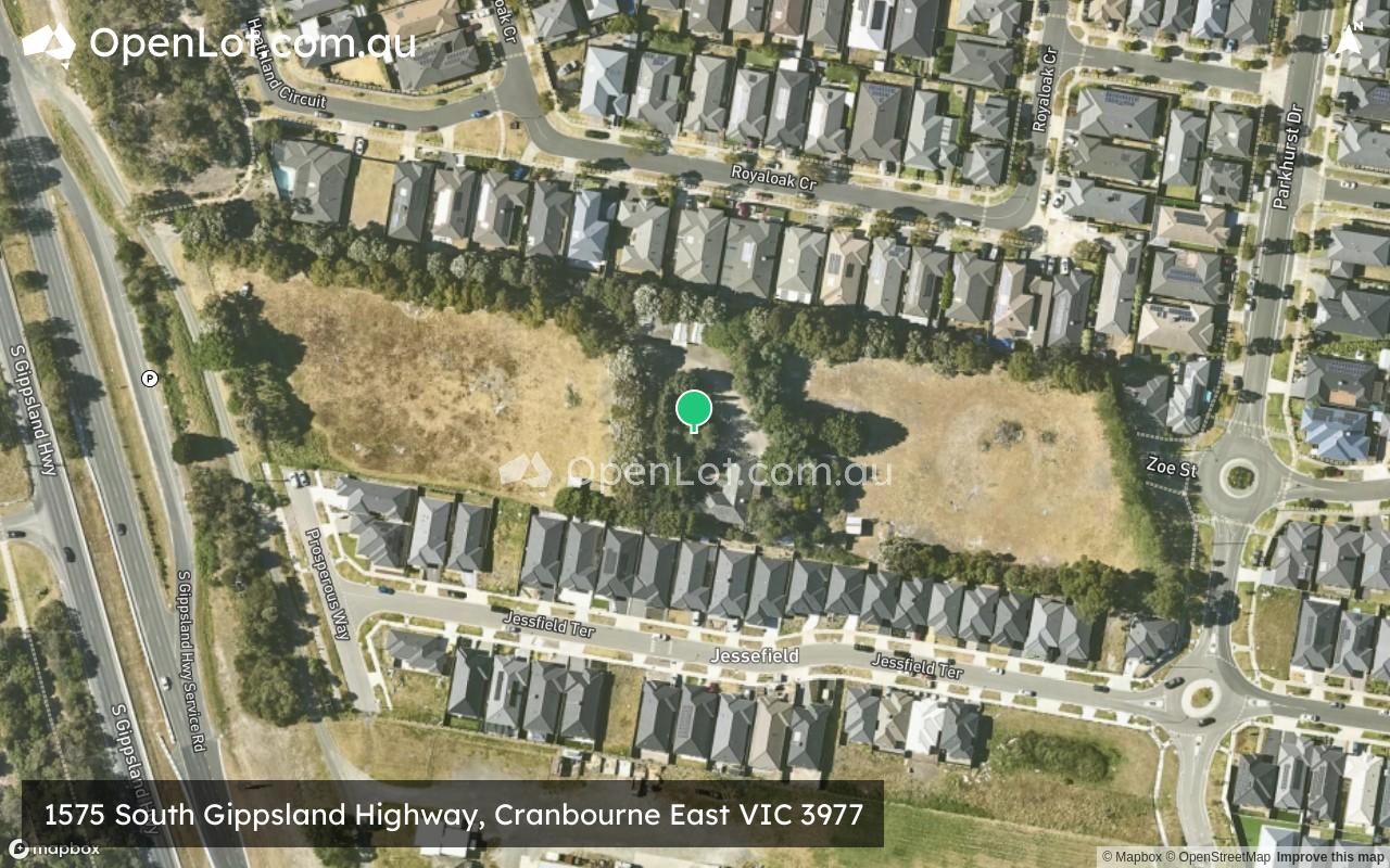 Satellite image for 1575 South Gippsland Highway, Cranbourne East VIC 3977