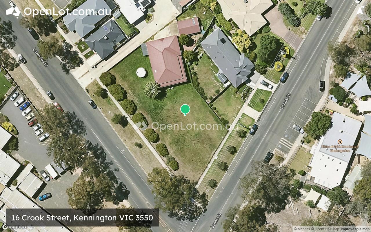 Satellite image for 16 Crook Street, Kennington VIC 3550