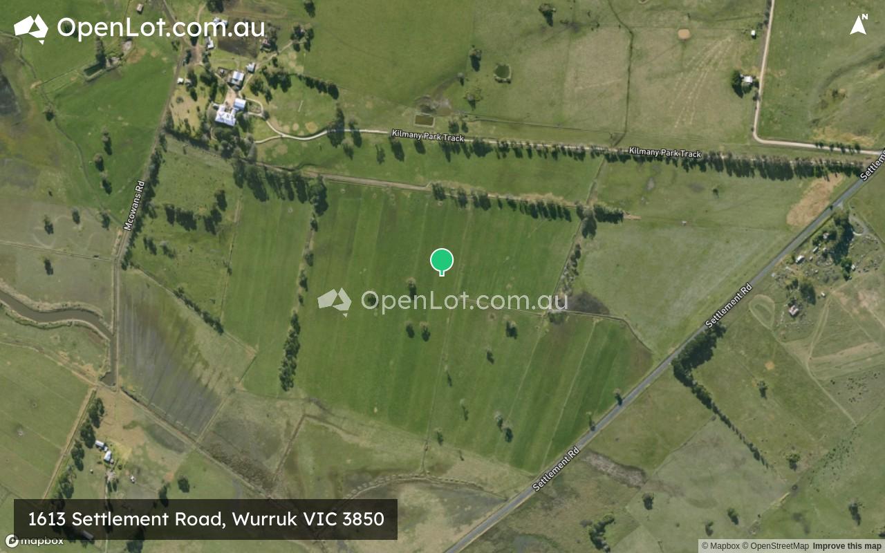 Satellite image for 1613 Settlement Road, Wurruk VIC 3850
