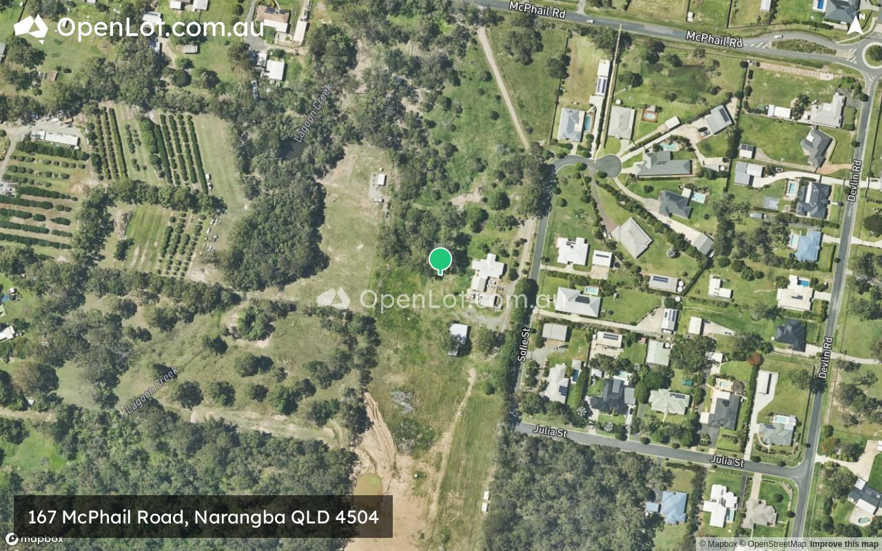 Satellite image for 167 McPhail Road, Narangba QLD 4504