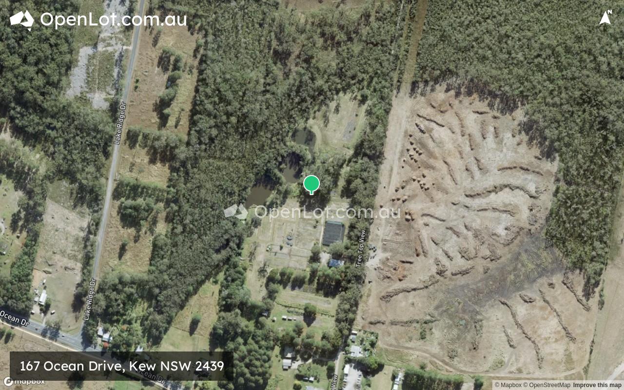 Satellite image for 167 Ocean Drive, Kew NSW 2439