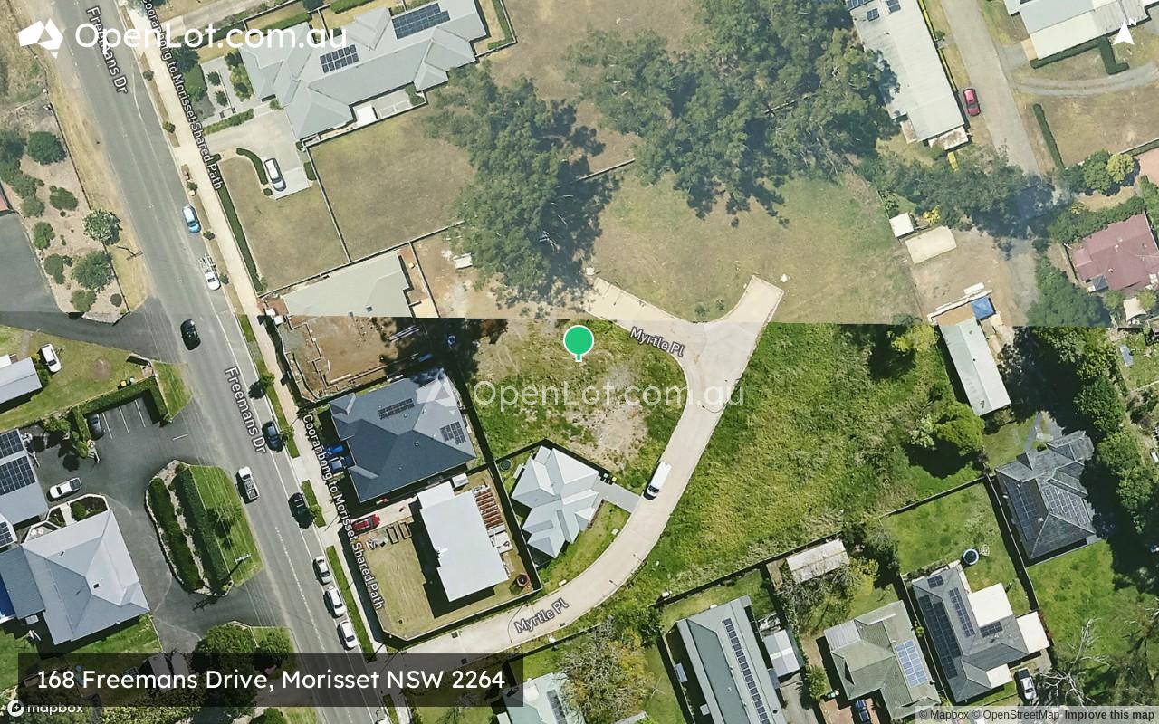 Satellite image for 168 Freemans Drive, Morisset NSW 2264