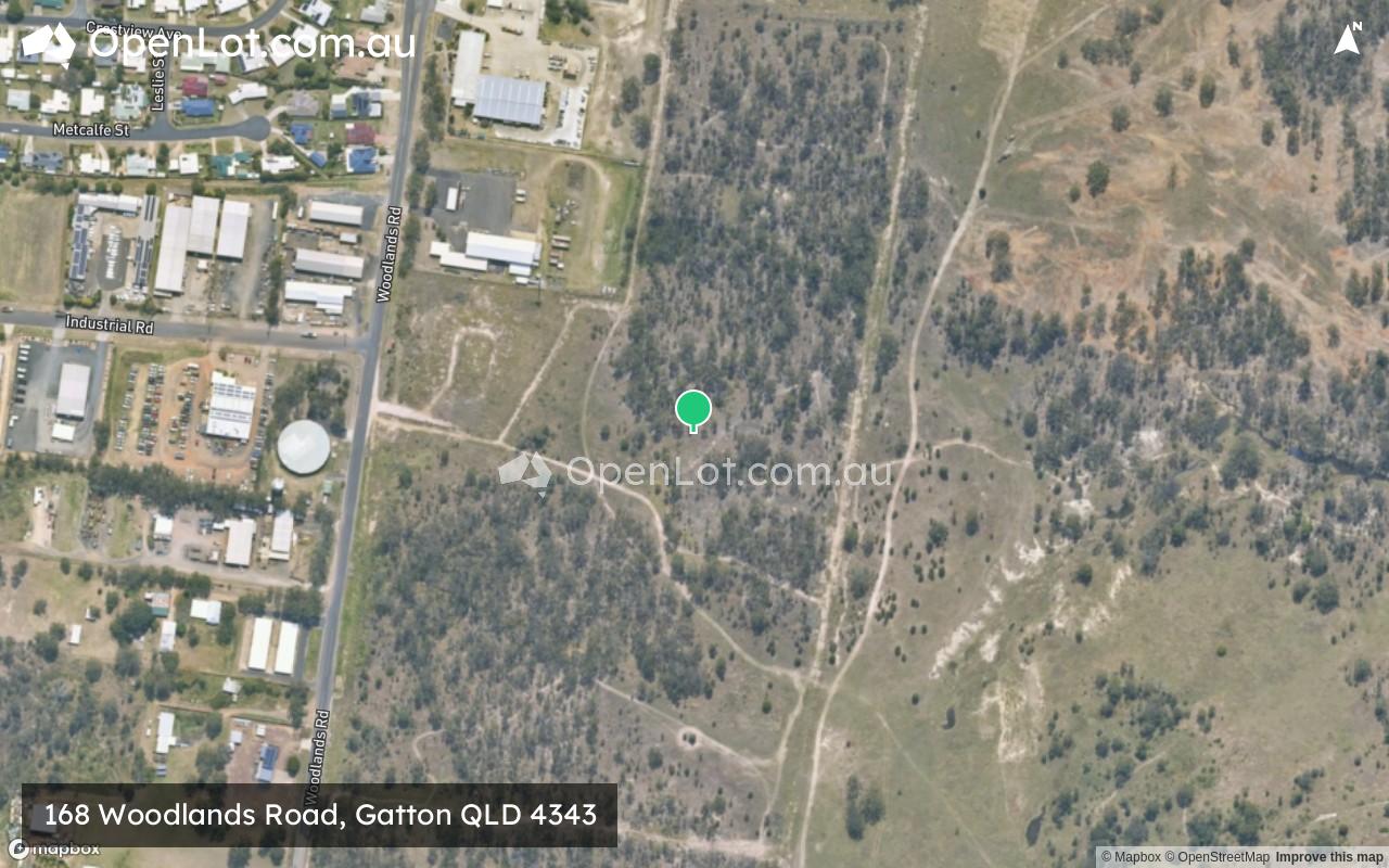 Satellite image for 168 Woodlands Road, Gatton QLD 4343