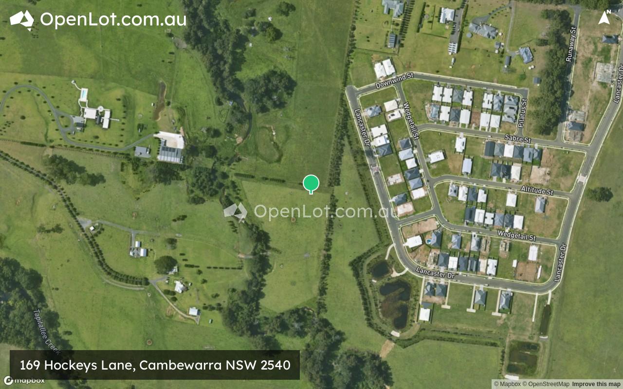 Satellite image for 169 Hockeys Lane, Cambewarra NSW 2540