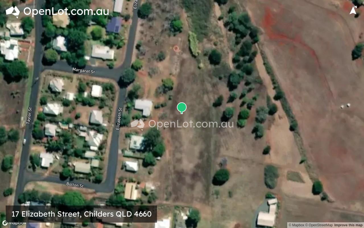 Satellite image for 17 Elizabeth Street, Childers QLD 4660