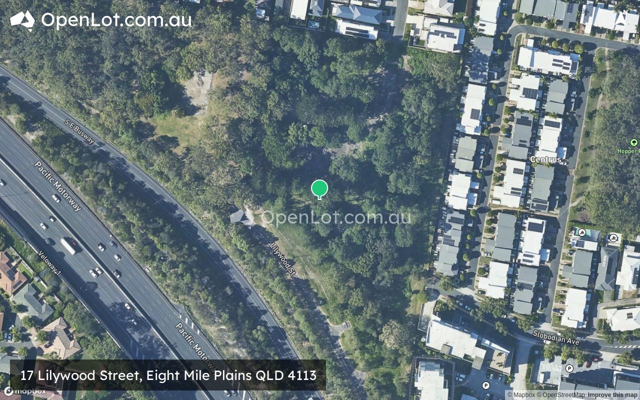 Satellite image for 17 Lilywood Street, Eight Mile Plains QLD 4113