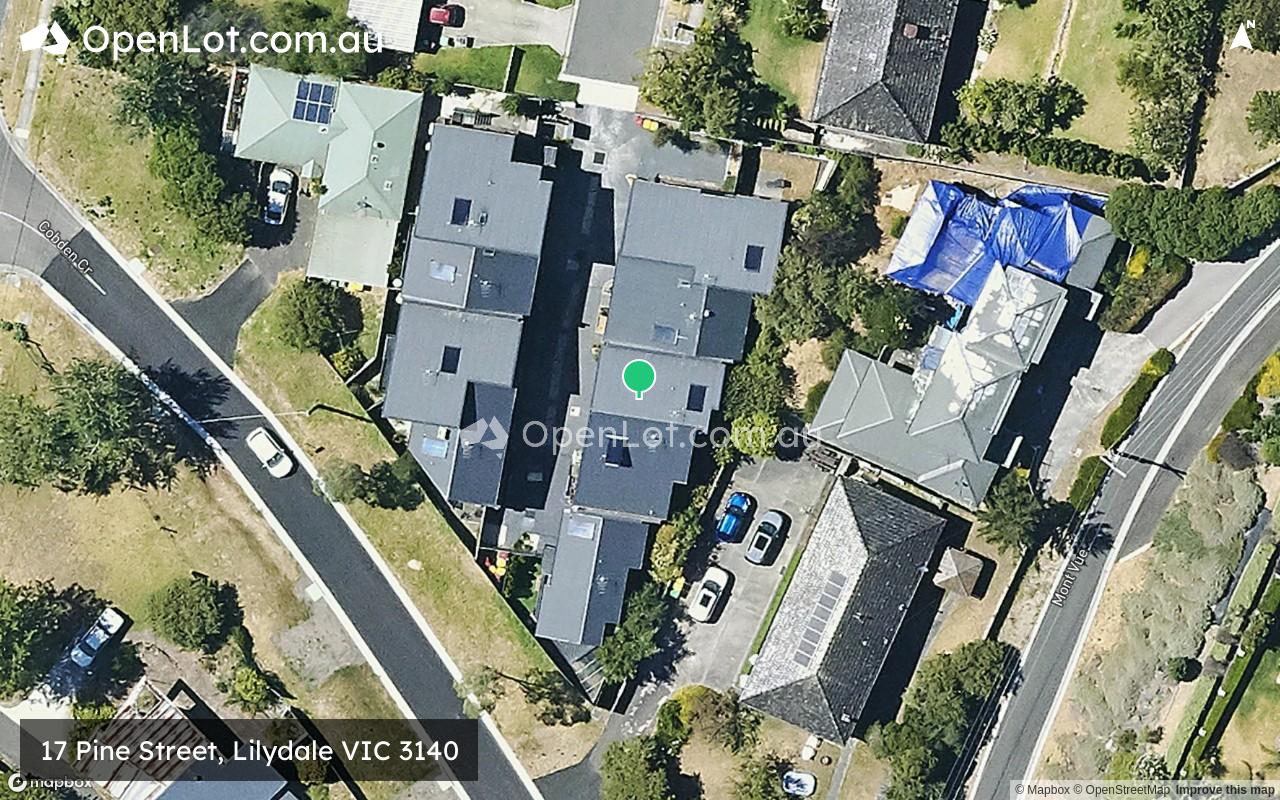 Satellite image for 17 Pine Street, Lilydale VIC 3140