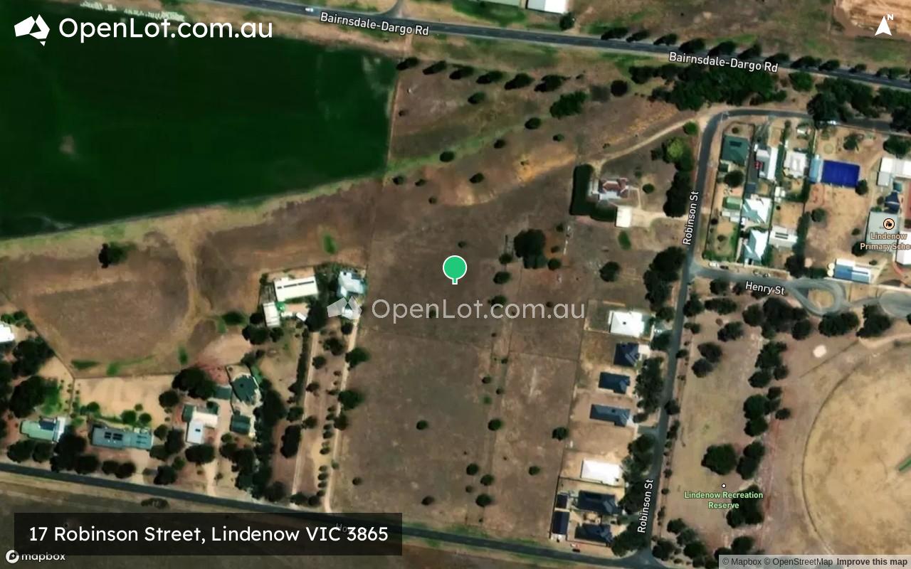 Satellite image for 17 Robinson Street, Lindenow VIC 3865
