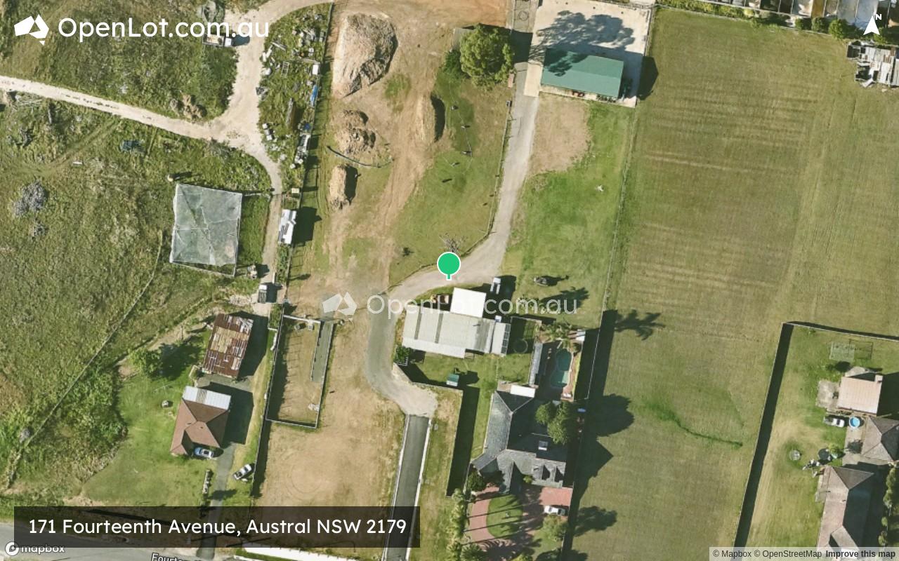 Satellite image for 171 Fourteenth Avenue, Austral NSW 2179