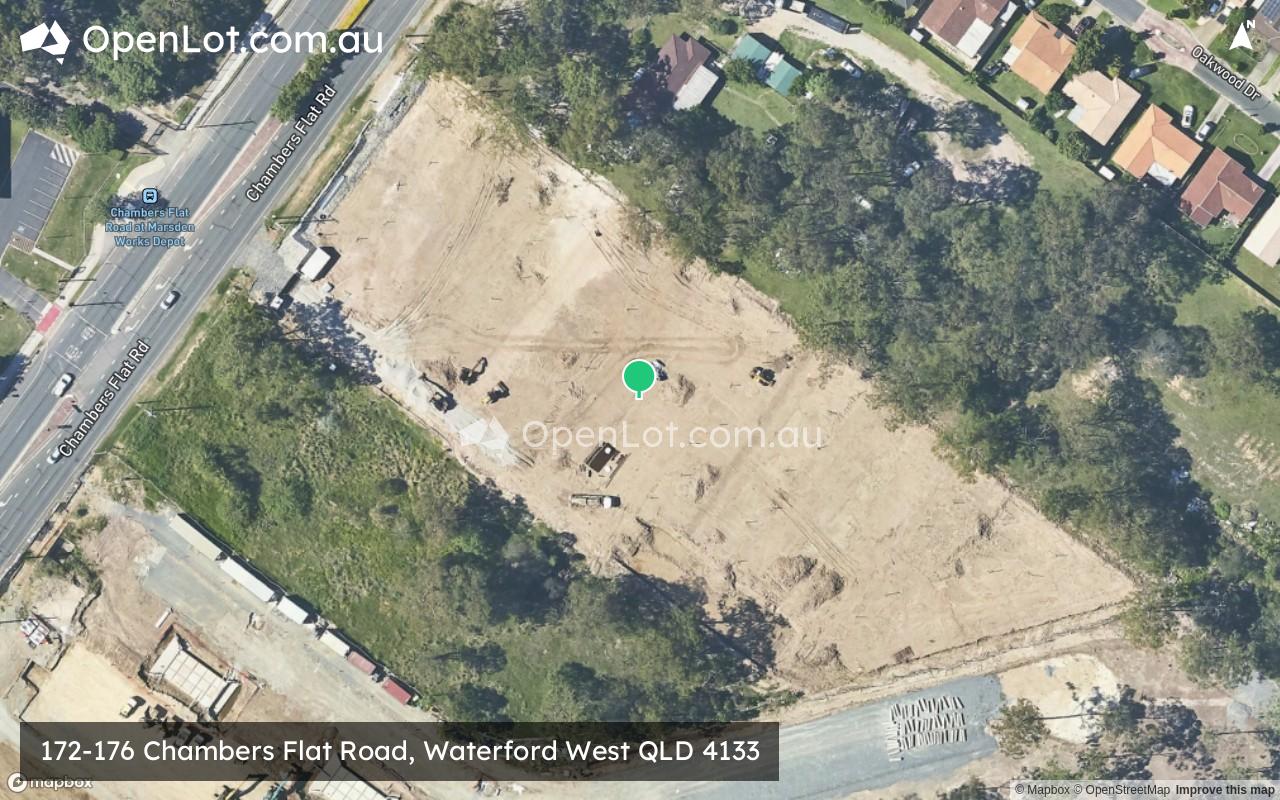 Satellite image for 172-176 Chambers Flat Road, Waterford West QLD 4133